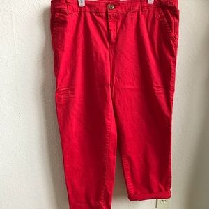 Red Liz Claiborne ankle/crop pants! 18